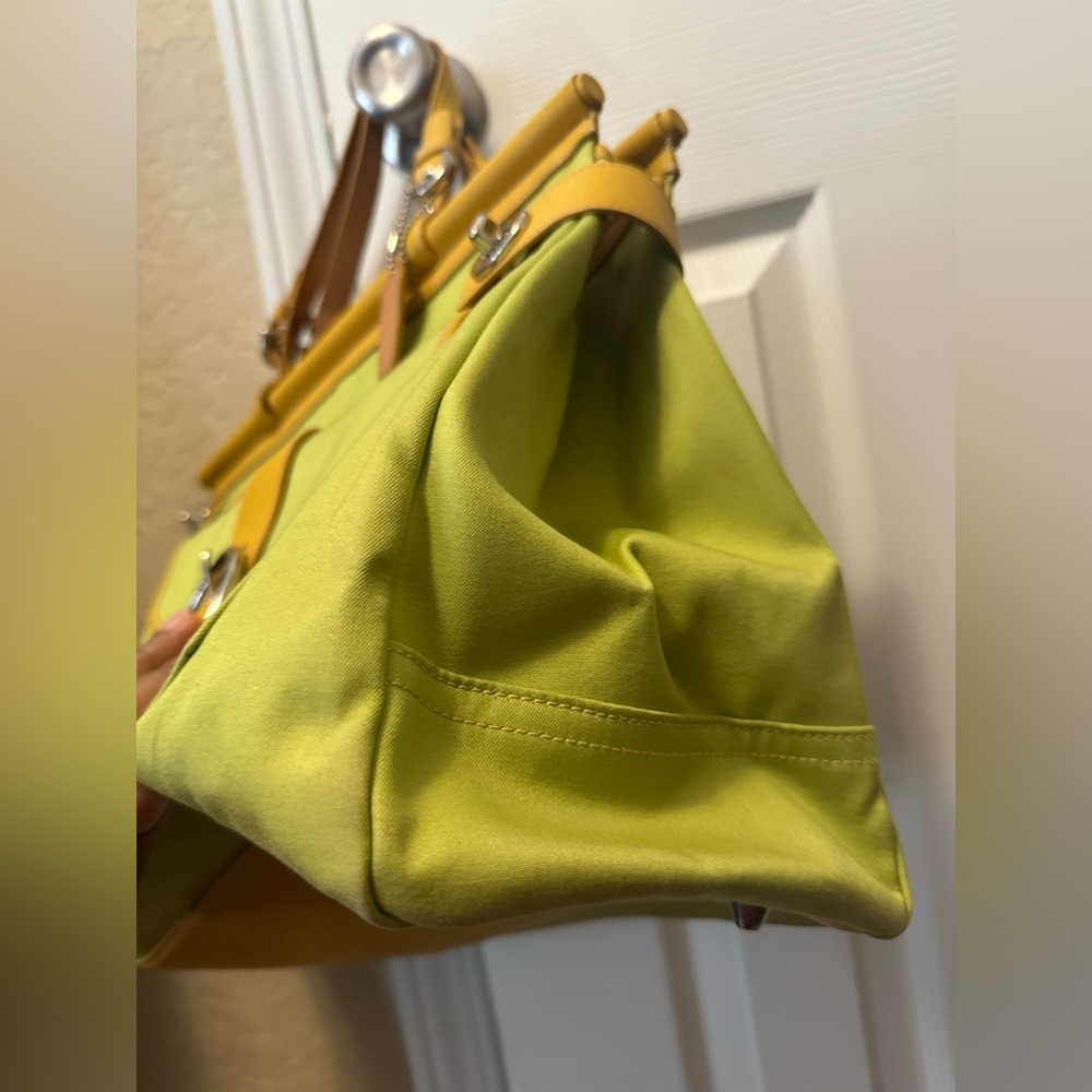 Coach Vintage Tote Bag, Yellow and Lime Green - Picture 5 of 15